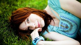 Actress redheads freckles felicia day faces portraits wallpaper