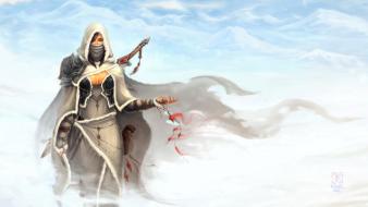 Armor artwork warriors capes drawn swords amulet wallpaper