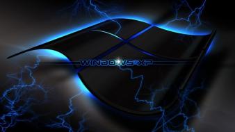 Blue windows xp lightning wallpaper