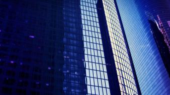 Cityscapes skyscrapers reflections wallpaper