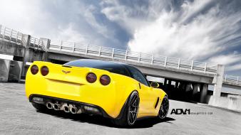 Corvette z06 yellow adv 1 adv1 wheels wallpaper