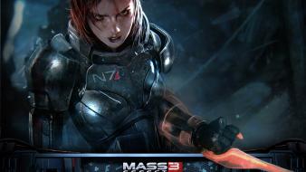 Femshep commander shepard electronic arts armored suit wallpaper