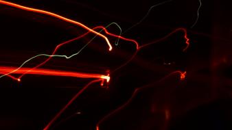 Light abstract orange escape trails wallpaper