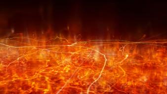 Light abstract sun orange burning wallpaper
