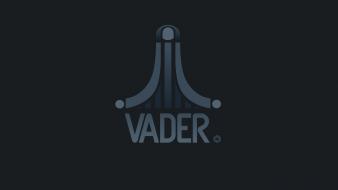 Minimalistic darth vader front parody atari logos wallpaper