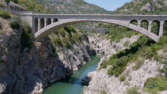 Mountains landscapes nature bridges