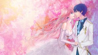 Pink short open mouth anime boys girls wallpaper
