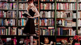 Redheads freckles books felicia day faces portraits wallpaper