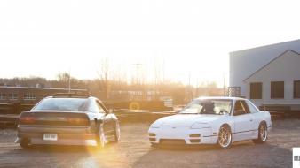 Sunset cars white silver jdm onevia nissan sileighty wallpaper