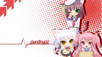 White hats anime girls yui (angel beats) wallpaper