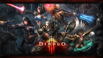 Wizards blizzard entertainment diablo iii monks witches wallpaper