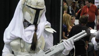 Women star wars cosplay boba fett wallpaper