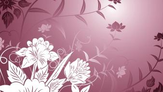 Abstract minimalistic flowers textures digital art wallpaper