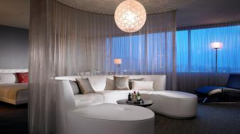 Couch lights beds tables interior designs sofa wallpaper