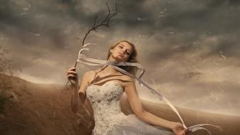 Dress wind brides wallpaper