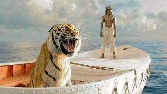 Movies tigers boats life of pi wallpaper