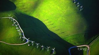 Nature wind turbines bing wallpaper
