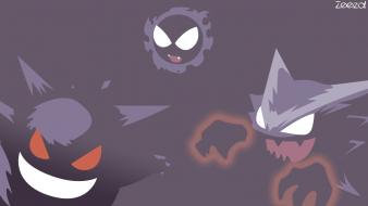 Pokemon gengar haunter simplistic gastly wallpaper