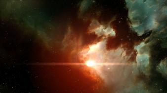 Fantasy art nebulae outer space wallpaper