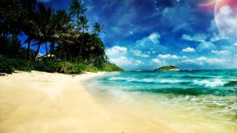 Beaches fantasy art nature wallpaper