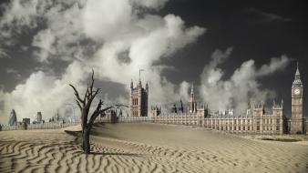 Big ben cgi houses of parliament london artistic wallpaper