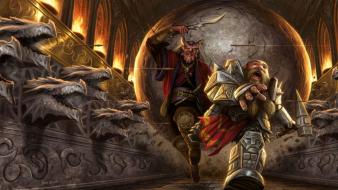 Dwarfs fantasy art warriors wallpaper