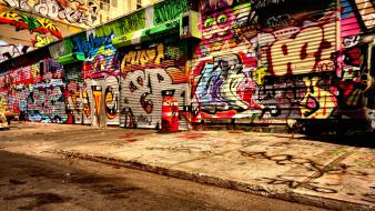 Cityscapes graffiti multicolor skylines street art wallpaper