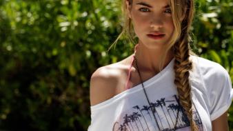 Elyse taylor blondes blue eyes braids faces wallpaper