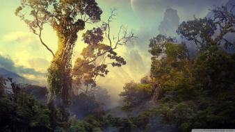Fantasy art jungle wallpaper