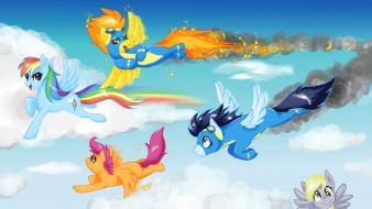 Friendship is magic rainbow dash scootaloo soarin wallpaper