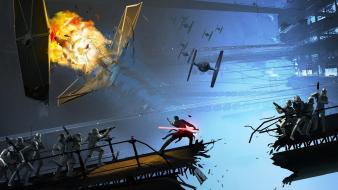 Jedi star wars tie fighter wallpaper