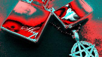 Zippo chains pentagram red wallpaper