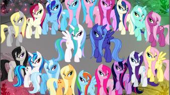 Applejack derpy hooves fluttershy lyra my little pony wallpaper