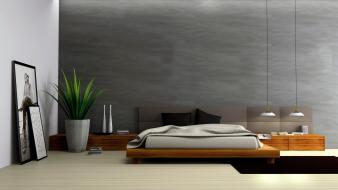 Architecture bedroom interior room wallpaper