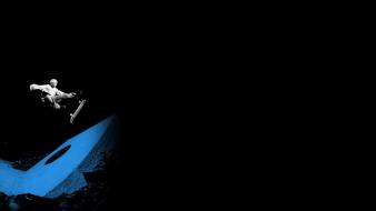 Black background simple skateboarding