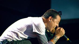 Chester bennington festival linkin park concert flames wallpaper