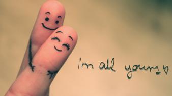 Fingers fun hearts love lovers wallpaper