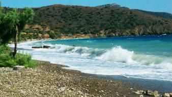 Greece sun beaches sea wallpaper
