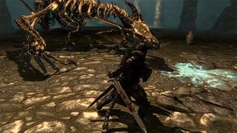 The elder scrolls v skyrim dragons knights wallpaper
