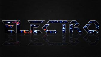 Abstract blue electro music wallpaper