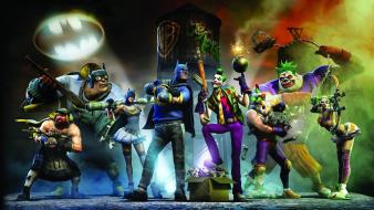 Batman gotham city impostors funny green superheroes wallpaper