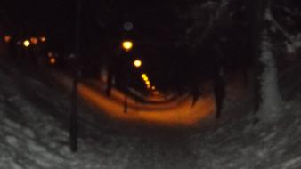 Blurred dark lights snow winter wallpaper