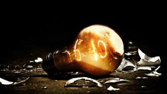 Broken light bulbs vintage wallpaper
