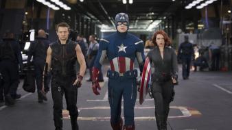 Captain america chris evans hawkeye jeremy renner wallpaper