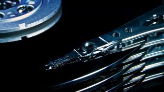 Closeup computers hard disk drive technology wallpaper