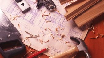 Hammer tools wood wallpaper