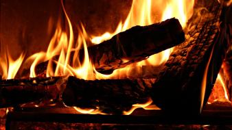 Branches fire fireplaces logs wallpaper