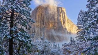California national park yosemite landscapes winter wallpaper