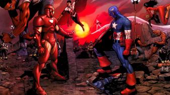 Captain america civil war iron man marvel comics wallpaper