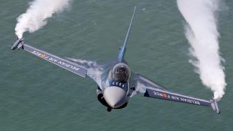 F16 fighting falcon aircraft aviation contrails fighter jets wallpaper